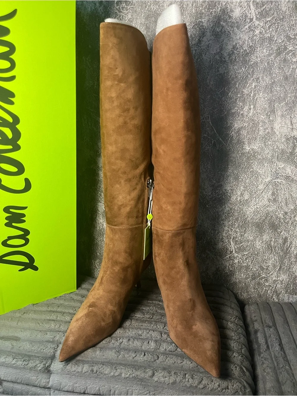 Sam Edelman Toffee Suede Over-the-Knee Pointed Toe Boots new